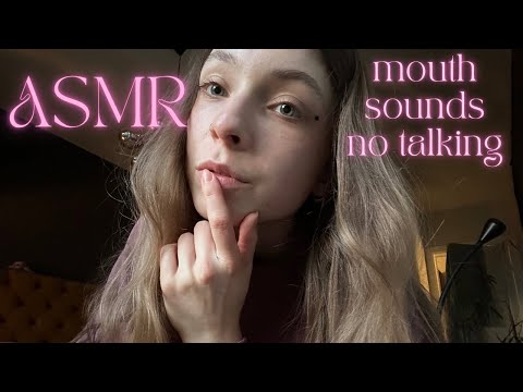 ASMR • pure mouth sounds ✨ with some kisses, hand movements, tongue swirls 🌀 (NO TALKING)
