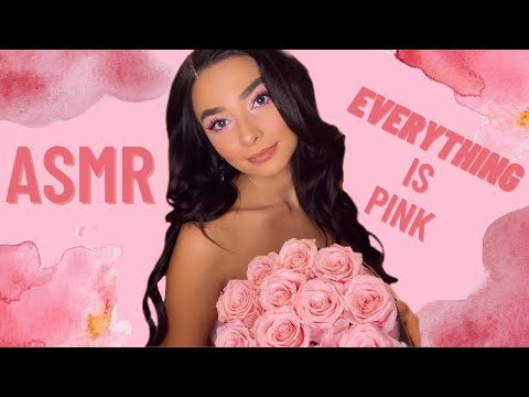ASMR Everything Is Pink (Soft Spoken, Crinkly Sounds, Nail Tapping)