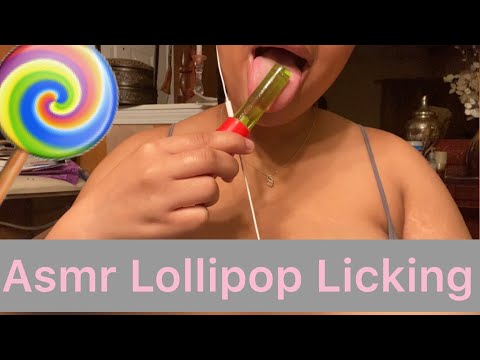 ASMR Lollipop Licking and Sucking😋🍭