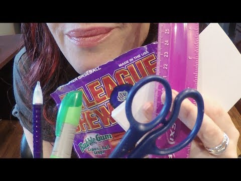 ASMR Gum Chewing Teen Study With Me ROLE PLAY.  Funny