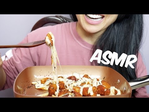 ASMR Spicy Boneless Chicken Nuggets with MOZZARELLA CHEESE (EATING SOUNDS) No Talking | SAS-ASMR