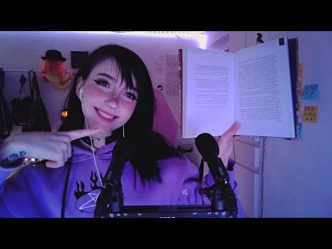 ASMR ☾ 𝑩𝒆𝒅𝒕𝒊𝒎𝒆 𝒓𝒆𝒂𝒅𝒊𝒏𝒈 [fast & slow reading with inaudible parts]