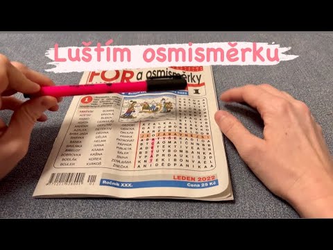 ASMR CZ- Luštím osmisměrku 1. Díl a moje dlouhé vedení 😀