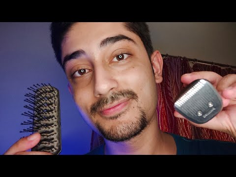 (ASMR) Friend helps you Grooming / Indian Accent हिन्दी Roleplay (ft. Philips Trimmer)