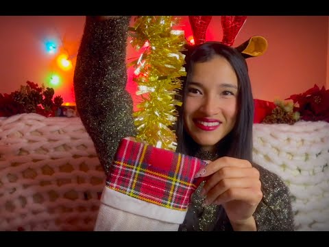 Holiday Sounds ASMR (Tapping, Tinsel, Gift Wrapping & Whispers)