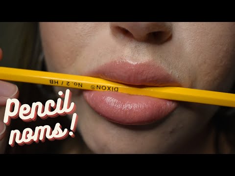 ASMR || Pencil Noms 💕 Juicy Mouth Sounds