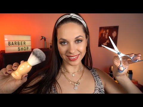 ASMR Barbershop Roleplay - The Most Relaxing Haircut and Shave ever!
