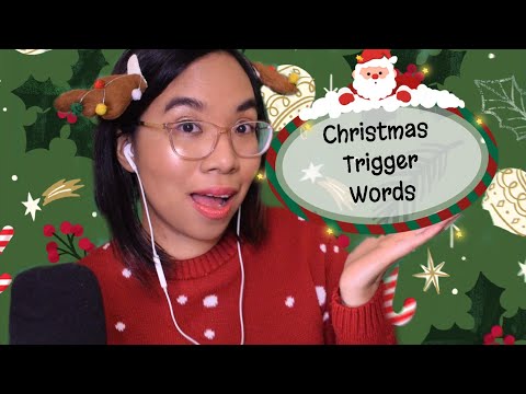 ASMR: TINGLY Christmas TRIGGER WORDS (Soft-Speaking & Whispering) 🎅🌟  [Binaural]