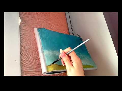 ASMRart: Playing with Watercolors & Gouache for Relaxation 🎨