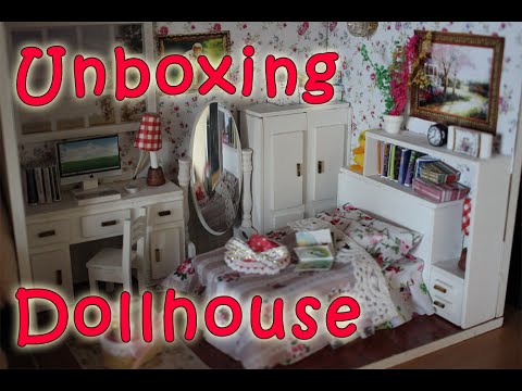 Unboxing DIY Dollhouse | Close-up Whisper, Tapping, Crinkles, Music Box | Binaural HD ASMR