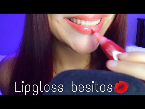 ASMR | Besitos y Mouth sounds con lipgloss💋