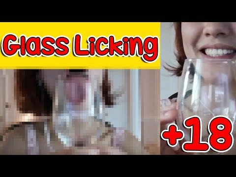 [ASMR] GLASS LICKING | +18
