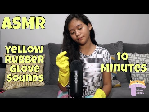 ASMR 10 Minutes of Yellow Rubber Gloves Sounds