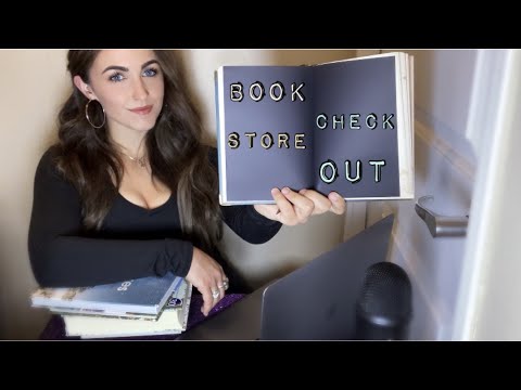 ASMR Book Store Check Out Roleplay 📚 (Page Turning, Crinkles, Tapping, Scratching, Soft Spoken)