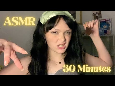 ASMR! Mic Scratching 30 Minutes | Fingers & Makeup Brushes & Slime...