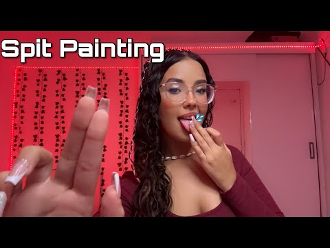 ASMR - 1H INTENSE SPIT PAINTING YOUR FACE 🤤💦 | wet mouth sounds