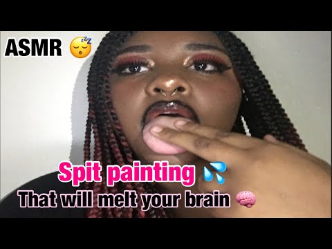 ASMR Spit Painting That Will Melt Your Brain 🧠💦 #asmr #spitpainting