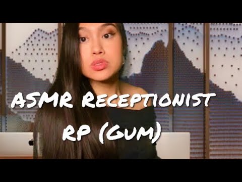 ASMR: Receptionist Roleplay | Gum Chewing | Keyboard Typing | Whisper | Gum Snapping 💤