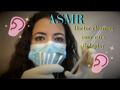 ASMR Doctor cleaning your ears. Roleplay
