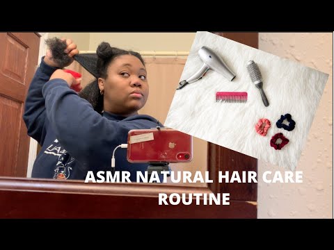 ASMR | Natural Hair Care Routine + Gum Chewing