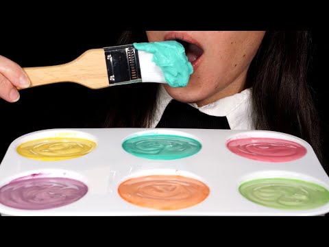 ASMR Edible Paint ~ Very Soft & Relaxing Sounds (No Talking)