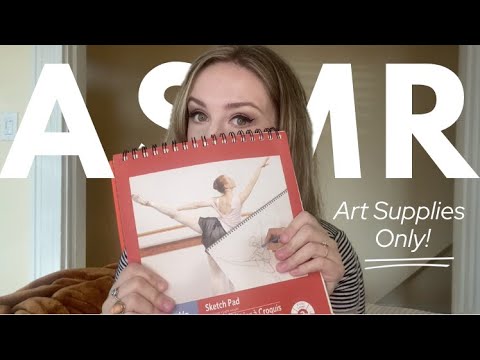 ASMR | WITH ONLY ART SUPPLIES (trust me, you WILL fall asleep)