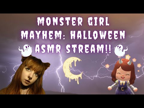 🎃 HALLOWEEN ASMR PARTY STREAM 🎃(Pumpkin Carving, Q&A, Spooky Triggers, Animal Crossing & More!)