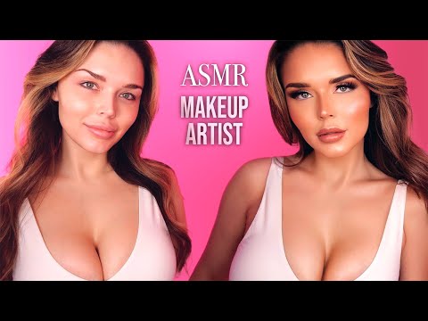 Professional Makeup Artist Does My Makeup ASMR-style | Whispers, Tapping, Brushing