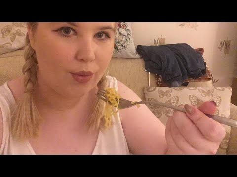 ASMR Spicy Noodles (Soft Chewy Eating Sounds & Whisper Ramble)