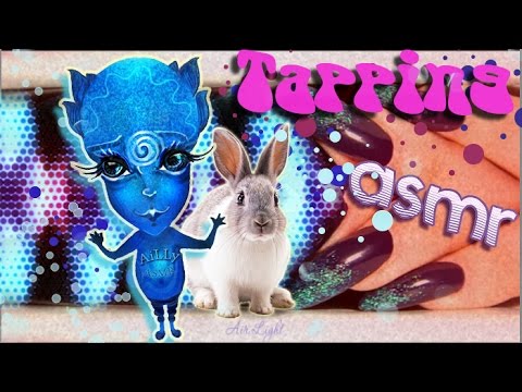 "WHITE Rabbit - Turquoise GLITTER" ASMR tapping | "БЕЛЫЙ кролик - Бирюзовый ГЛИТТЕР" АСМР таппинг