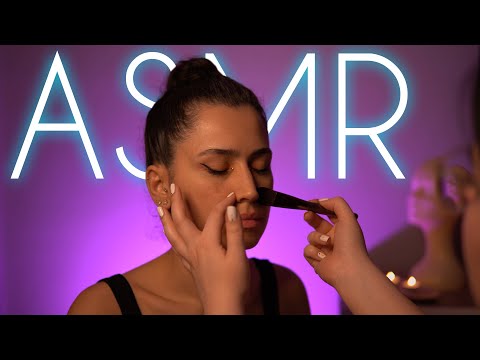 😴 Calming ASMR Facial Burshing and Nose Light Massage