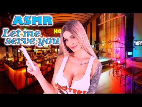 ASMR Hooters Waitress Flirty Whispering - Let me serve you Personal Attention for Sleep
