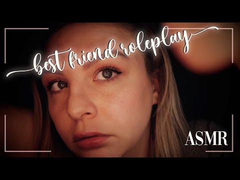 💜😴 ASMR BFF Doing Your Eyebrows 😴💜 Gum Chewing, Soft Spoken, Whispers, Personal Attention
