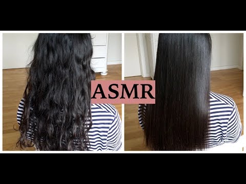 ASMR from Wavy to Straight (Soft Hair Brushing & Straightening, No Talking)