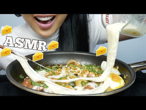 ASMR MINI CHEESY RICE CAKES + SPICY NOODLES + LOTS OF CHEESE (EATING SOUNDS) NO TALKING | SAS-ASMR