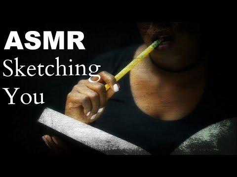 ❤ASMR Drawing And Touching Your Face | Tapping sounds