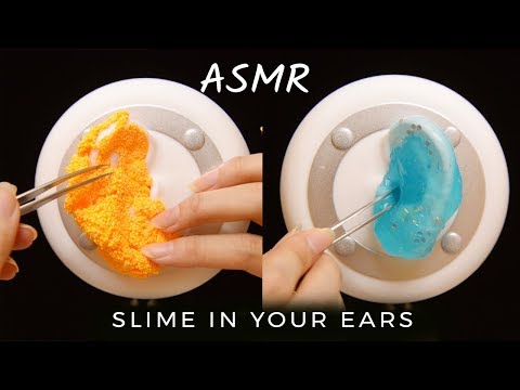 ASMR SLIME IN YOUR EARS | 3Dio Sticky Sounds (No Talking)