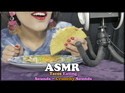 ASMR Eating  Tacos CRUNCHY SOUNDS 🌮 Eating Sounds 3DIO BINAURAL (MUKBANG!)♡♡♡