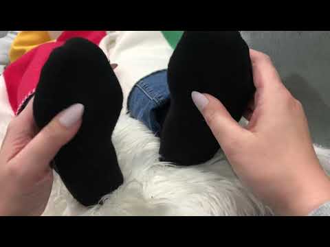 ASMR Foot rubbing and scratching with Socks on