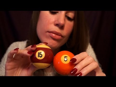 ASMR Clicking Pool Balls [Clicking Sounds, Chalk Sounds, Wood Tapping]