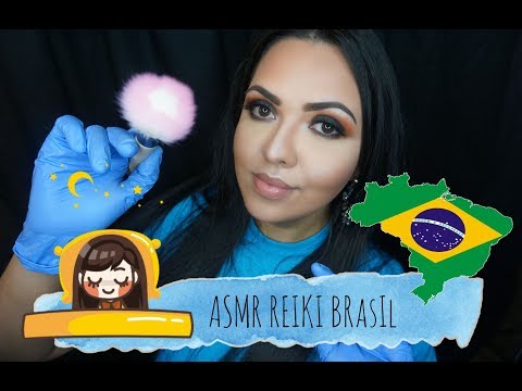 Limpando suas Enegias Negativas Luvas e Pincel na tela ASMR Brasil