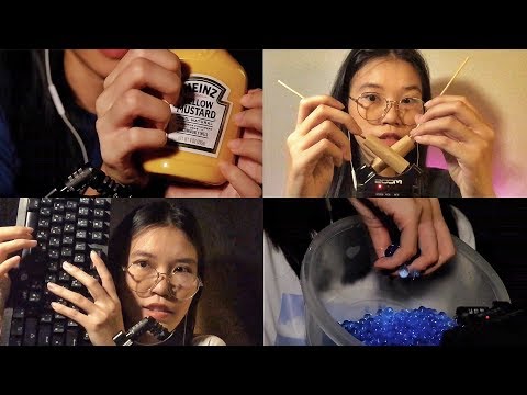 ASMR PREVIEWS ❤️ ear cleaning/ fast tapping/ mechanical keyboard/ water sounds