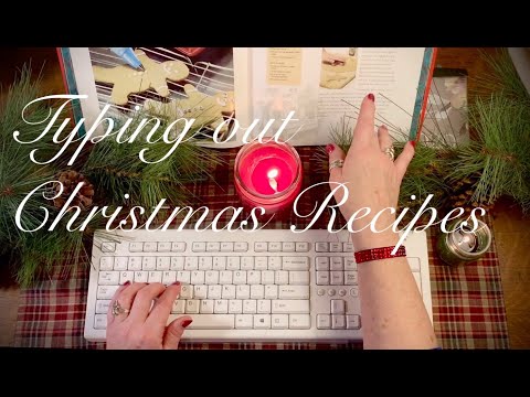 ASMR Request/Typing (No talking) Typing Christmas recipes & page turning in beautiful cook book.