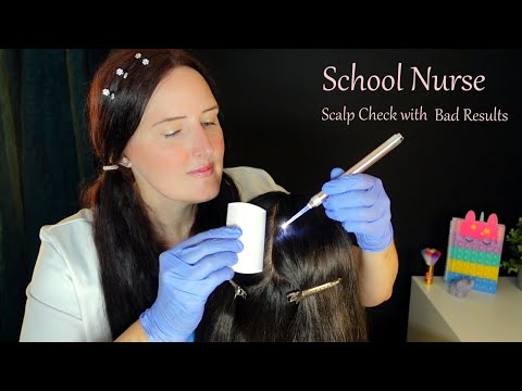 ASMR Scalp Check with Bad Results | School Nurse (Whispered)