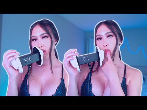 ASMR Ear licks, spit painting and lens licking