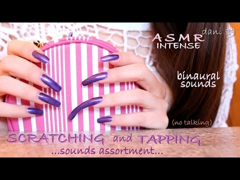 ▶ ASMR: intense tingles with TAPPING & SCRATCHING on beauty-case 🎧 Sounds assortment