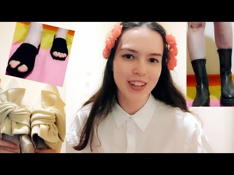 ASMR new shoes try on | VIVAIA shoes review | shoe sounds, leather boots