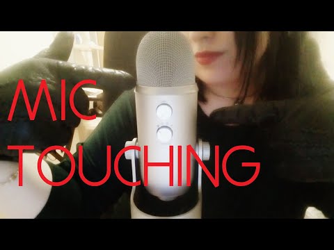 ASMR Agressive loud microphone touching with leather gloves 3