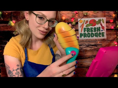 ASMR WOODEN GROCERY STORE ROLEPLAY