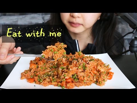 ASMR Kimchi Fried Rice 볶음밥 - Eating Sounds (MUKBANG | Eating Show)